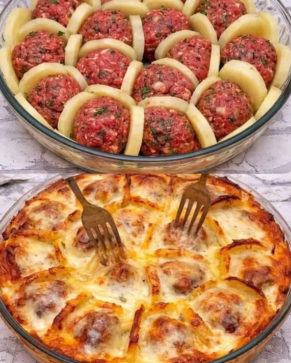 The Ultimate Baked Potato and Meatball Casserole (Kofta and Potato Gratin)