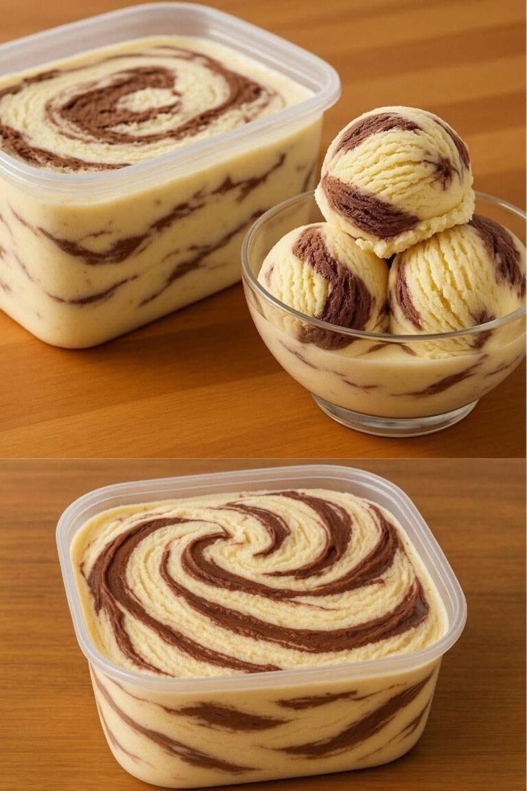 The Ultimate No-Churn Vanilla & Chocolate Swirl Ice Cream