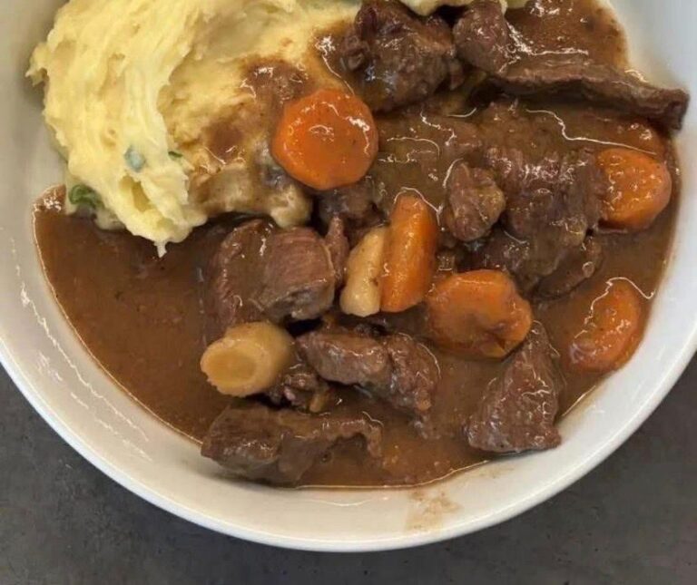 Classic Beef Stew with Creamy Mashed Potatoes